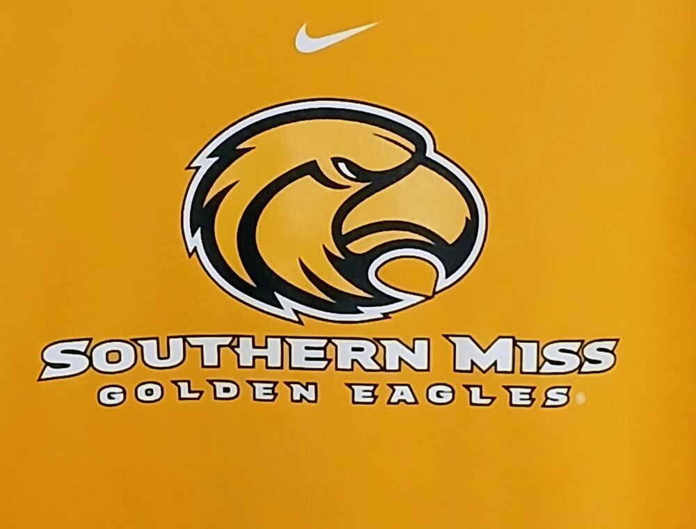 Nike Therma FIT Southern Miss Golden Eagles Sweatshirt Men XL Yellow Vintage Y2K